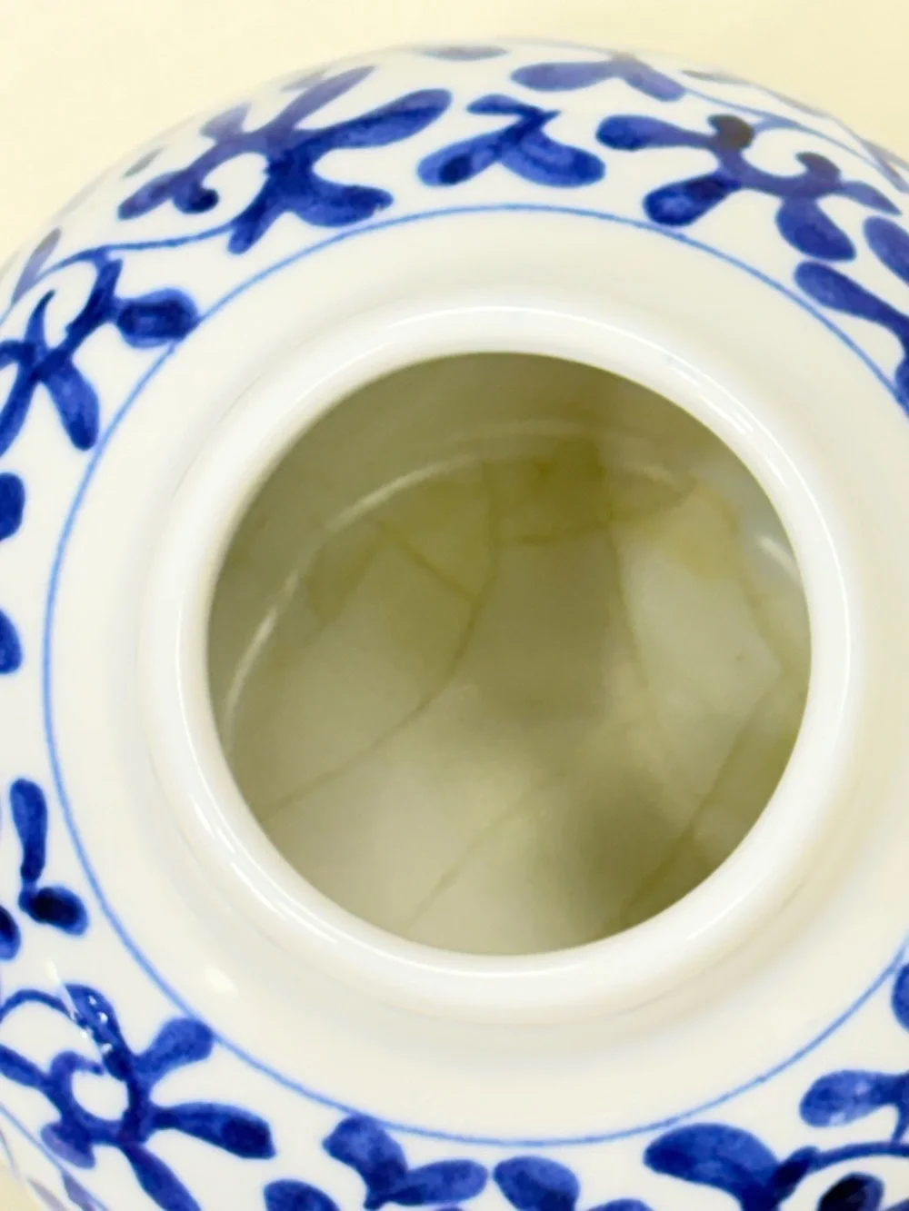 Vintage Miniature Blue and White Ceramic Ginger Jars with lids  Set of 2
